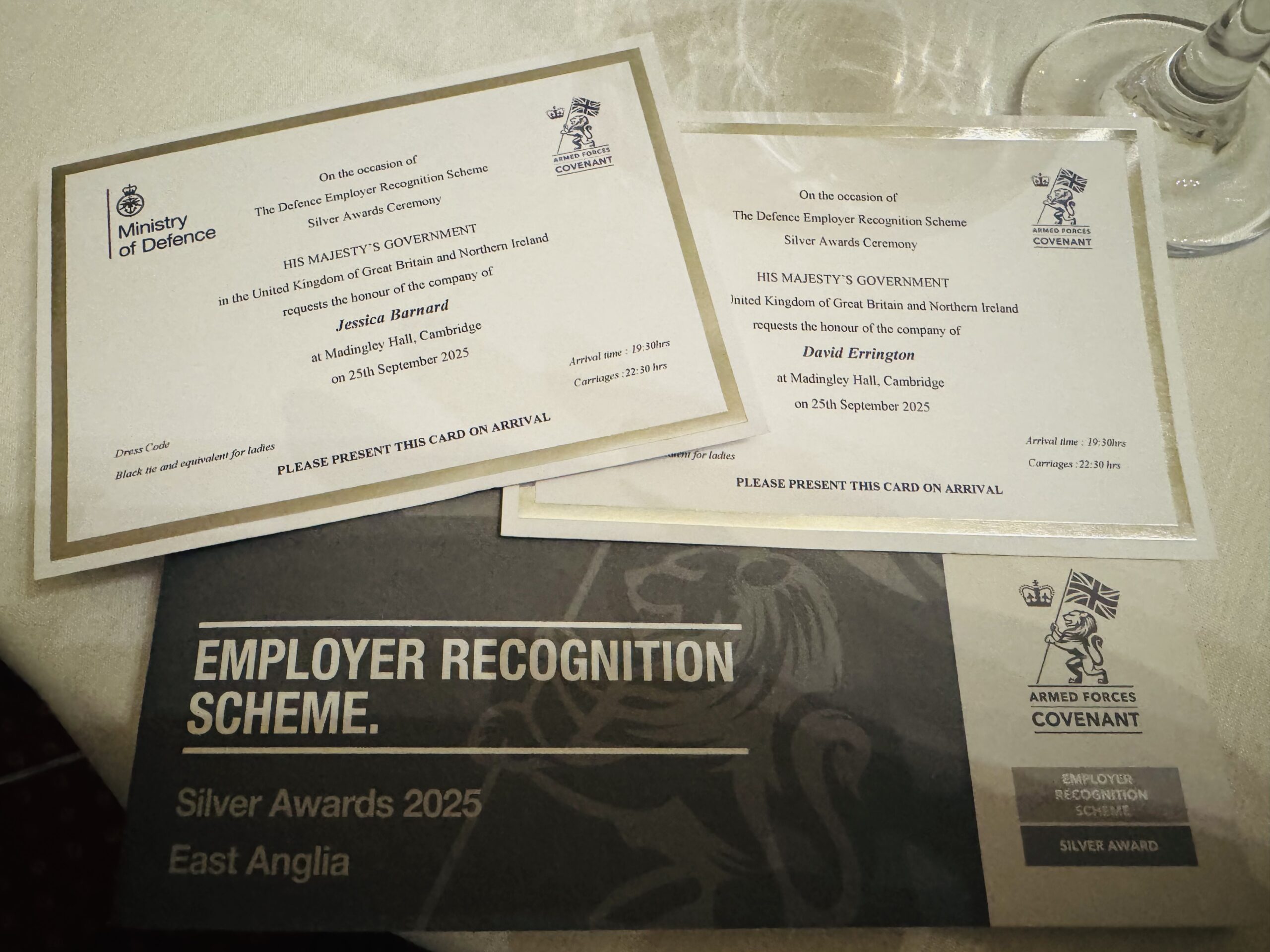 Highbury Recruitment at the Silver Awards ceremony